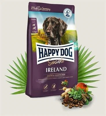 MANGIME SECCO CANI HAPPYDOG IRLAND SALMONE/CONIGLIO KG 11