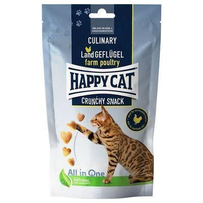 snack Per Gatti HAPPYCAT CRUNCHY SNACK POLLO/CAROTE GR 70