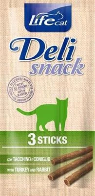 snack Per Gatti LIFECAT SNACK TACCHINO/CONIGLIO 3 STICK X GR 15