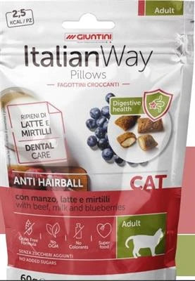 snack Per Gatti ITALIAN WAY CAT PILLOW ANTIHAIRBALL GR 60