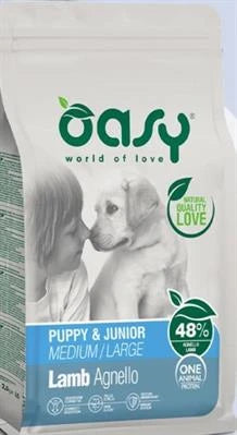 MANGIME SECCO PER CANI OASY DOG PUPPY MEDIUM/LARGE AGNELLO KG 12