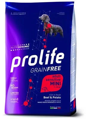 MANGIME SECCO PER CANI PROLIFE DOG GRAIN FREE MINI MANZO/PATATE GR 600