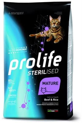 MANGIME SECCO PER GATTI PROLIFE CAT STERILIZED SENIOR MANZO/RISO GR 400
