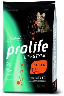 MANGIME SECCO PER GATTI PROLIFE CAT LIFESTYLE KITTEN POLLO/RISO KG 1,5