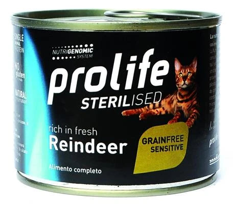 Cibo Umido Per Gatti PROLIFE CAT UM STERILIZED RENNA GR 200 NEW