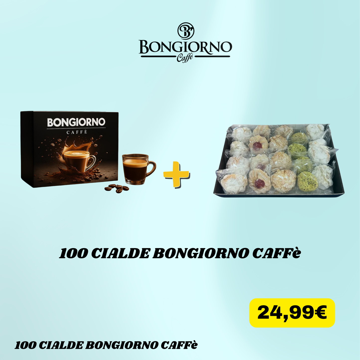 Bongiorno Caffè Qualità Oro – 100 Cialde + 10 Cialde Omaggio + Dolci Siciliani in Regalo