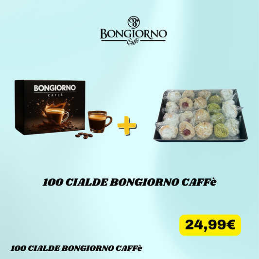 Bongiorno Caffè Qualità Oro – 100 Cialde + 10 Cialde Omaggio + Dolci Siciliani in Regalo