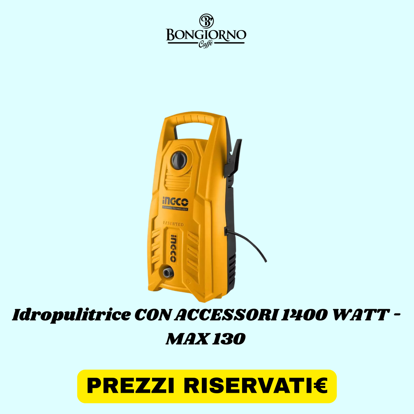 Idropulitrice CON ACCESSORI 1400 WATT -- MAX 130 BAR