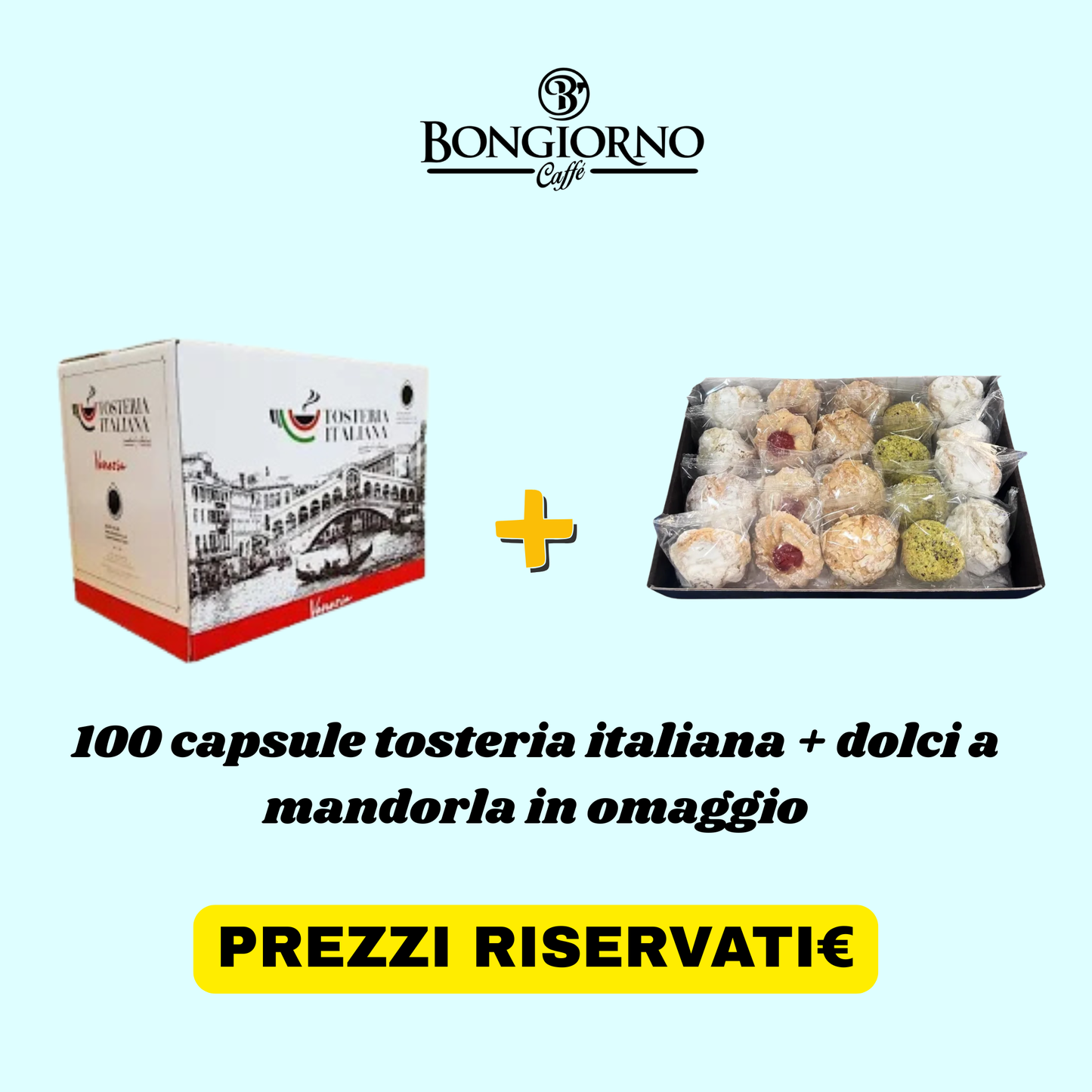 100 Cialde Tostiera Italiana Miscela Venezia + Dolci Siciliani in Omaggio