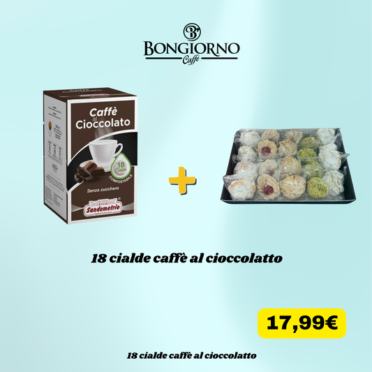18 Cialde Sandemetrio – Caffè al Cioccolato + Omaggio Dolci Siciliani