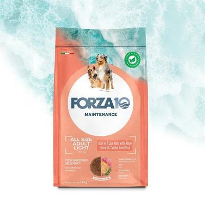 MANGIME SECCO  CANI FORZA 10 LIGHT MANTENIMENTO TONNO/RISO KG 12 NEW
