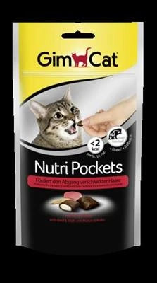 snack Per Gatti GIM CAT NUTRIENTE POCK MANZO/MALTO GR 60