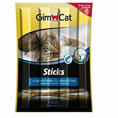 snack Per Gatti GIM CAT STICKS SALMONE/MERLUZZO