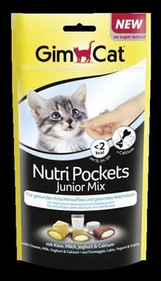 snack Per Gatti GIM CAT NUTRIENTE POCK JUNIOR MIX GR 60
