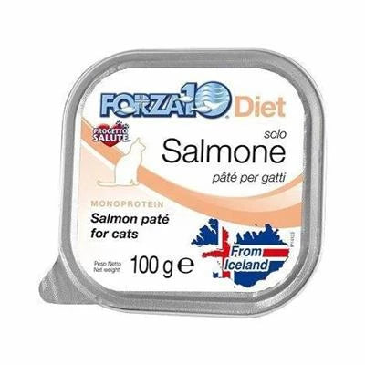 Cibo Umido Per Gatti FORZA 10 CAT SOLO DIET SALMONE 32 X GR 100
