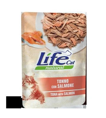 Cibo Umido Per Gatti LIFECAT BUSTE 30 X GR 70 TONNO/SALMONE