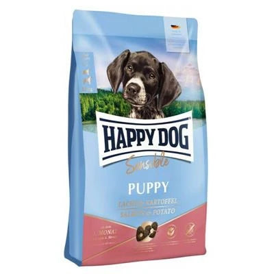 MANGIME SECCO  CANI HAPPYDOG SENSIBLE PUPPY SALMONE/PATATE KG 10