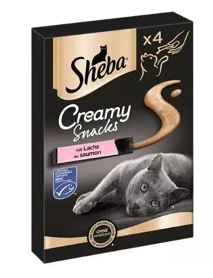 snack Per Gatti SHEBA CREAMY SNACKS SALMONE 4 X GR 12