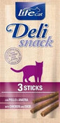 snack Per Gatti LIFECAT SNACK ANATRA/POLLO 3 STICK X GR 15