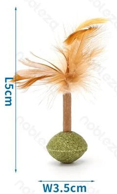 NOBLEZA GIOCO CON ERBA GATTA COLORATI CM 4.5X5X3.5