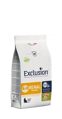 MANGIME SECCO PER GATTI EXCLUSION CAT RENAL FASE 2 MAIALE/PISELLI 1,5 KG