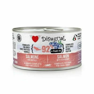 mangime umido per cani DISUGUAL FRUIT SALMONE/MIRTILLI GR 150