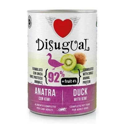 mangime umido per cani DISUGUAL FRUIT ANATRA/KIWI GR 400
