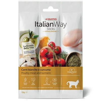 snack Per Gatti ITALIAN WAY CAT POLLO/CURCUMA GR 15
