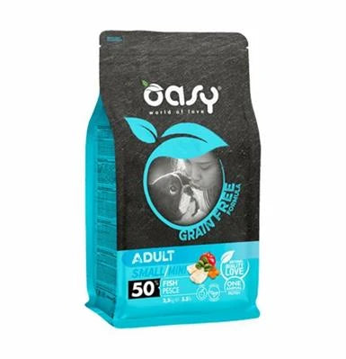 MANGIME SECCO PER CANI OASY DOG GRAIN FREE MINI PESCE KG 2,5