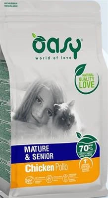 MANGIME SECCO PER GATTI OASY CAT MATURE POLLO GR 300