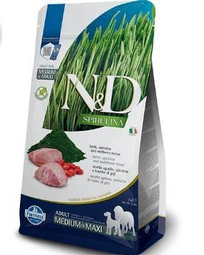 MANGIME SECCO PER CANI ND DOG SPIRULINA MEDIUM/MAXI AGNELLO KG 2
