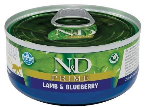 Cibo Umido Per Gatti ND UM CAT PRIME AGNELLO/MIRTILLO GR 70