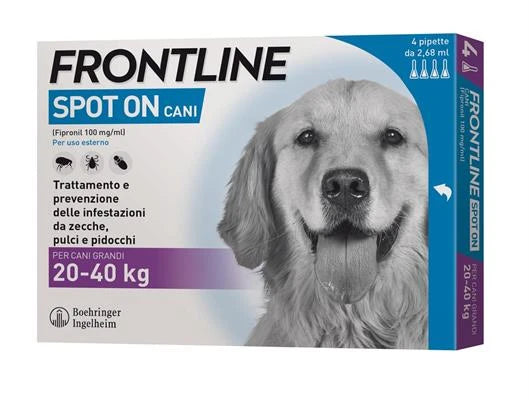 FRONTLINE SPOT-ON CANI 20/40 - 4 PIPETTE FINO AD ESAURIMENTO