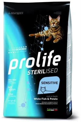 MANGIME SECCO PER GATTI PROLIFE CAT STERILIZED PESCE BIANCO/PATATE GR 400