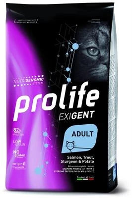 MANGIME SECCO PER GATTI PROLIFE CAT EXTREME SALMONE/TROTA/STORIONE/RISO KG 1,5