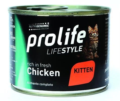 Cibo Umido Per Gatti PROLIFE CAT LIFE UM KITTEN POLLO GR 200 NEW