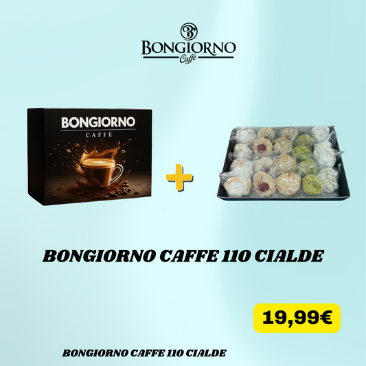 Bongiorno Caffè Qualità Oro – 100 Cialde + 10 Cialde Omaggio + Dolci Siciliani in Regalo