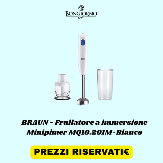 BRAUN - Frullatore a immersione Minipimer MQ10.201M-Bianco