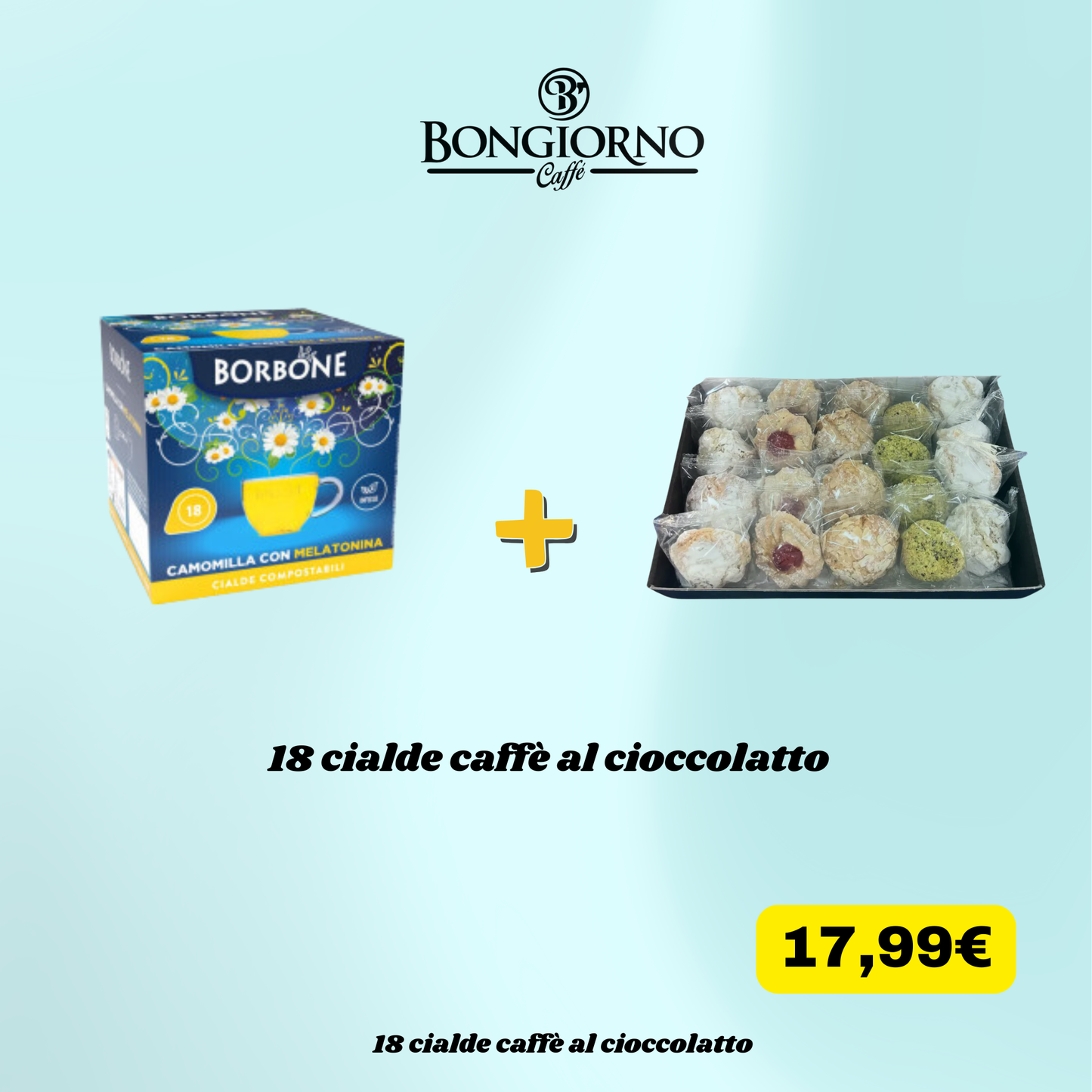 💤 18 Cialde Borbone Camomilla con Melatonina + Omaggio Dolci Siciliani alle Mandorle 🌙